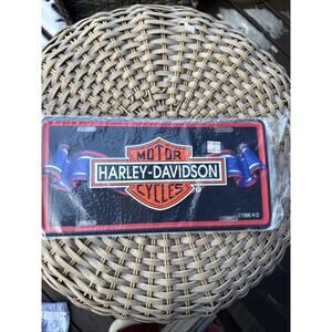 Harley Davidson Full Size License Plate Harley-Davidson Metal Sign 1996 Ribbon